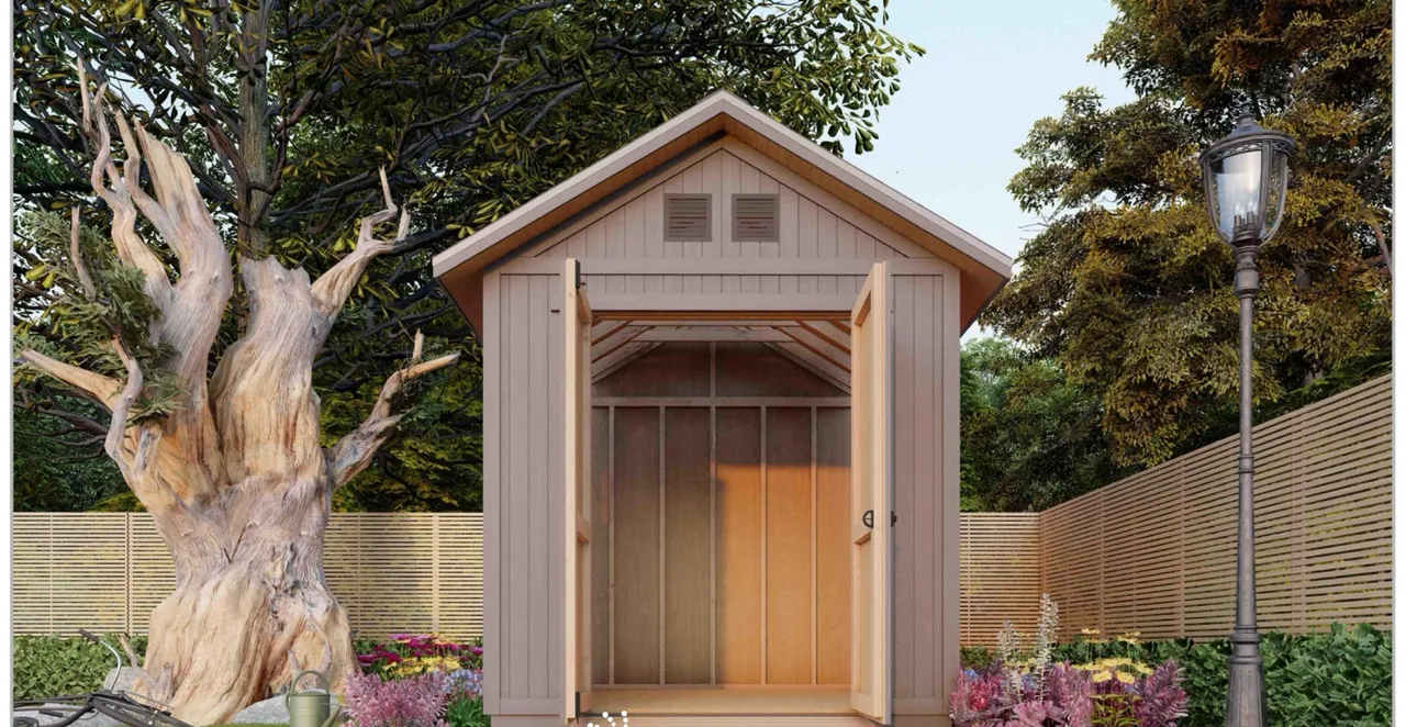 Custom Larger Shed (Model# IS-903) - exterior render