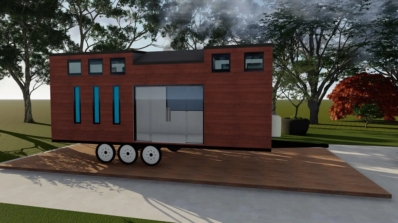 Felling Tiny House (Model# TH-801) - exterior render